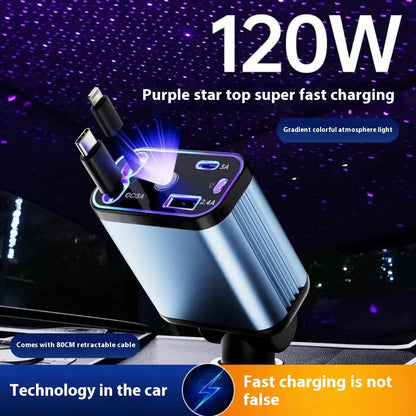CarHackz StarRoof™ 4-in-1 Fast Car Charger & Starlight Projector