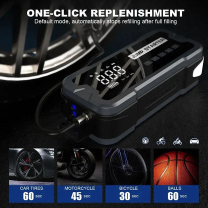 CarHackz PowerPro™ 4-in-1 Portable Car Jump Starter & Air Pump