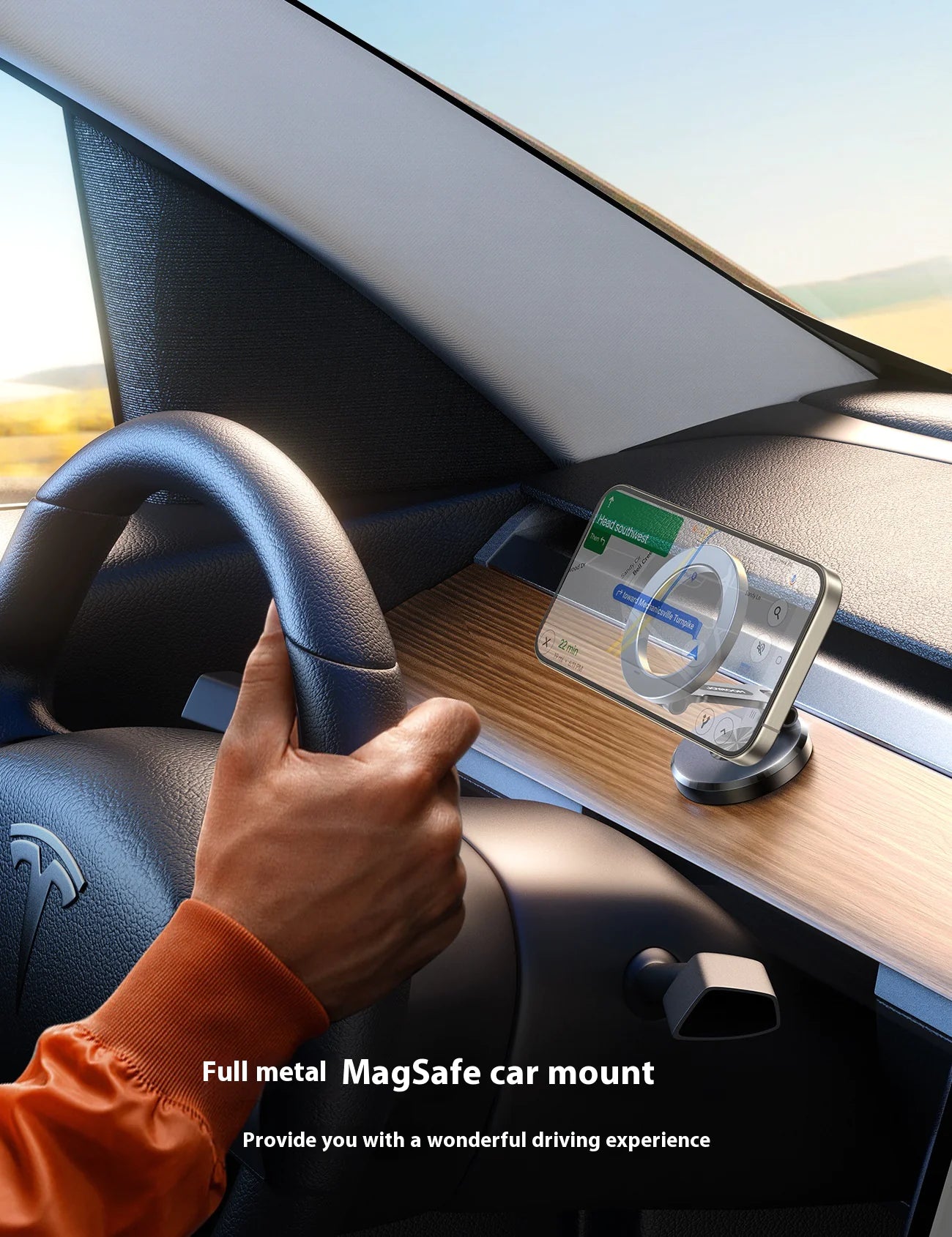 CarHackz MagGrip™ Pro – Foldable MagSafe Car Mount